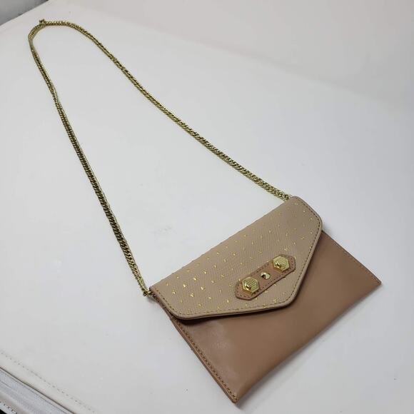 Danielle Nicole Leather Gold Studded Crossbody Bag - Picture 3 of 6